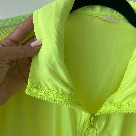 Salty Neon Yellow Longline Zip-Up Windbreaker Jacket – Size S/M - Picture 8 of 14